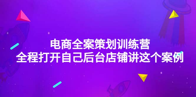 电商全案策划训练营：全程打开自己后台店铺讲这个案例（9节课时）-海淘下载站