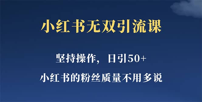 小红书无双课一天引50+女粉，不用做视频发视频，小白也很容易上手拿到结果-海淘下载站