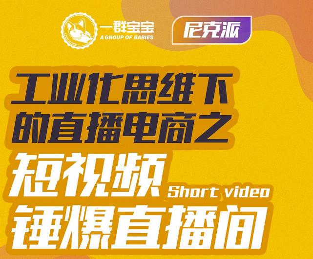 尼克派·工业化思维下的直播电商之短视频锤爆直播间，听话照做执行爆单-海淘下载站