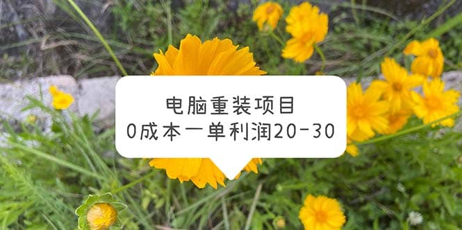 电脑系统重装项目，0成本一单利润20-30-海淘下载站