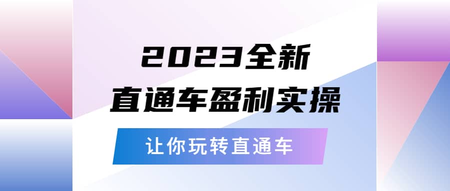 2023全新直通车·盈利实操:从底层,策略到搭建,让你玩转直通车-海淘下载站