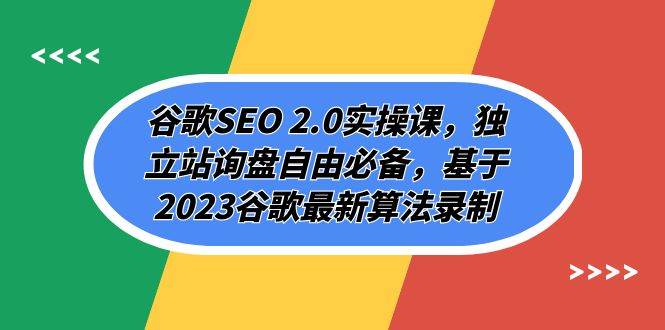 谷歌SEO 2.0实操课，独立站询盘自由必备，基于2023谷歌最新算法录制（94节-海淘下载站
