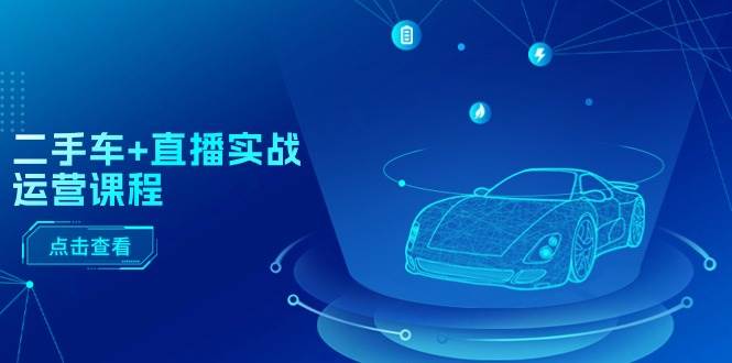 二手车+直播实战运营课程：直播推荐/短视频推荐/千川投放/直播全流程-海淘下载站