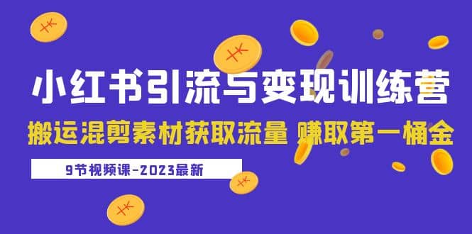 2023小红书引流与变现训练营：搬运混剪素材获取流量 赚取第一桶金（9节课）-海淘下载站