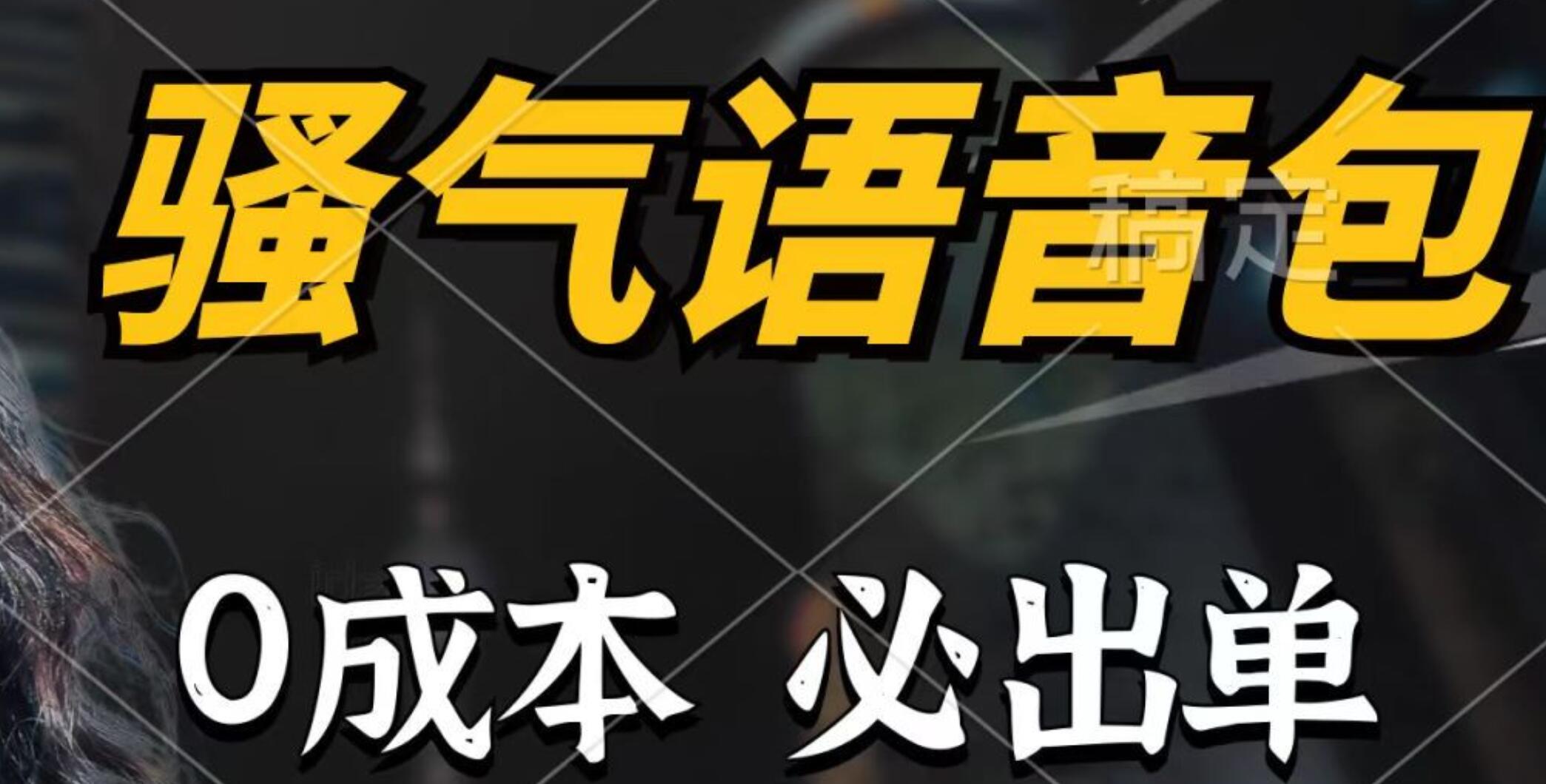 骚气语音包，0成本一天1000+，闭着眼也能出单，详细教程！-海淘下载站