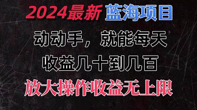 有手就行的2024全新蓝海项目，每天1小时收益几十到几百，可放大操作收…-海淘下载站