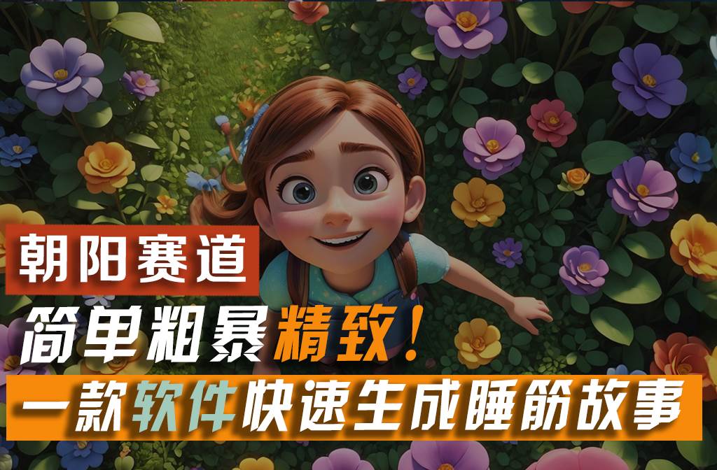 利用一款软件5分钟一条爆款睡前故事，简单粗暴精致！小白月入2w+-海淘下载站