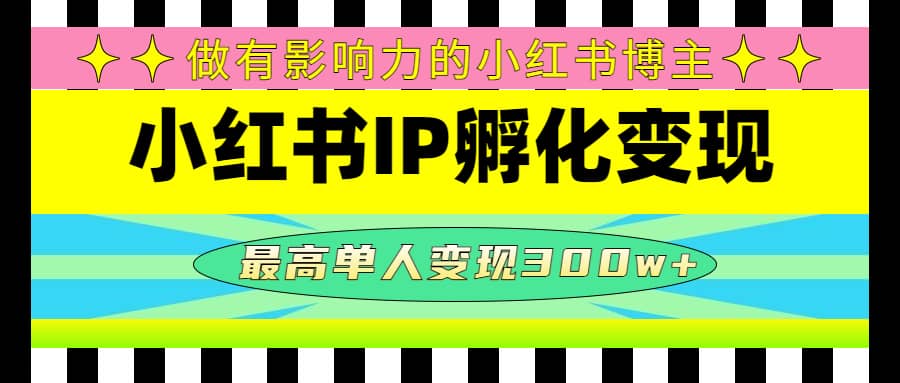 某收费培训-小红书IP孵化变现：做有影响力的小红书博主-海淘下载站