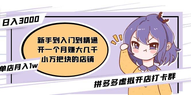 拼多多虚拟开店打卡群：新手到入门到精通-海淘下载站