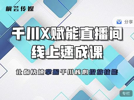 枫芸传媒-线上千川提升课，提升千川认知，提升千川投放效果-海淘下载站