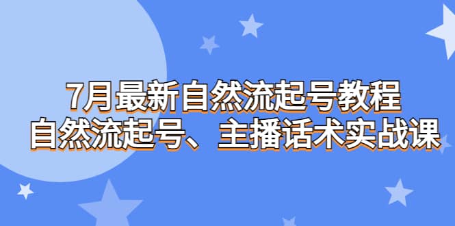 7月最新自然流起号教程,自然流起号、主播话术实战课-海淘下载站