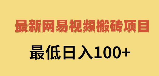 2022网易视频搬砖赚钱，日收益120（视频教程+文档）-海淘下载站