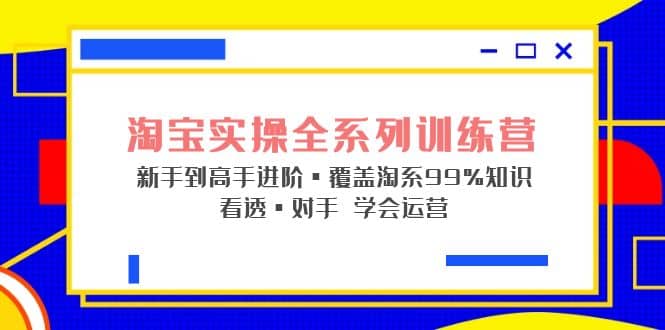 淘宝实操全系列训练营 新手到高手进阶·覆盖·99%知识 看透·对手 学会运营-海淘下载站