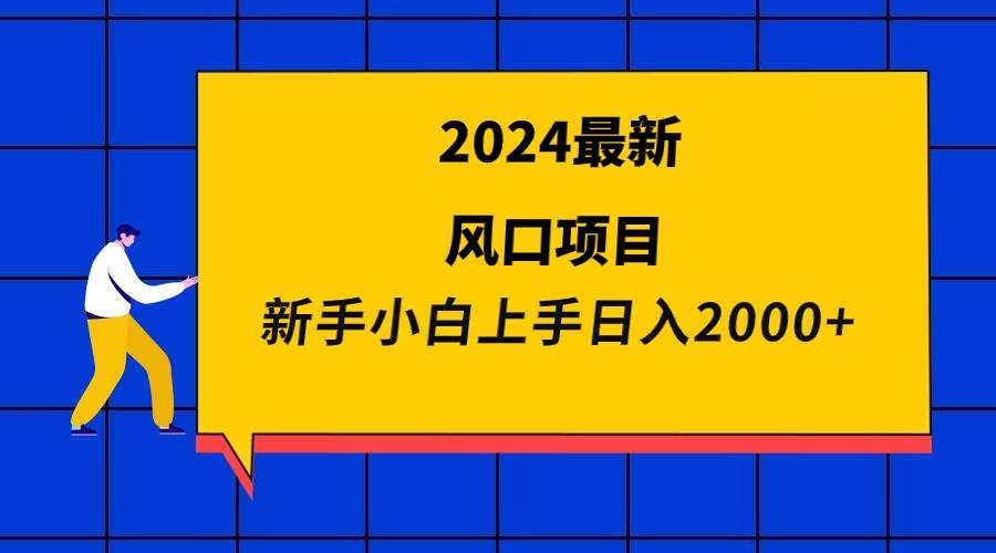 2024最新风口项目 新手小白日入2000+-海淘下载站
