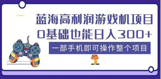 蓝海高利润游戏机项目，0基础也能日入300+。一部手机即可操作整个项目-海淘下载站