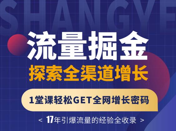 张琦流量掘金探索全渠道增长，1堂课轻松GET全网增长密码-海淘下载站