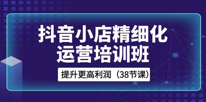 抖音小店-精细化运营培训班，提升更高利润（38节课）-海淘下载站