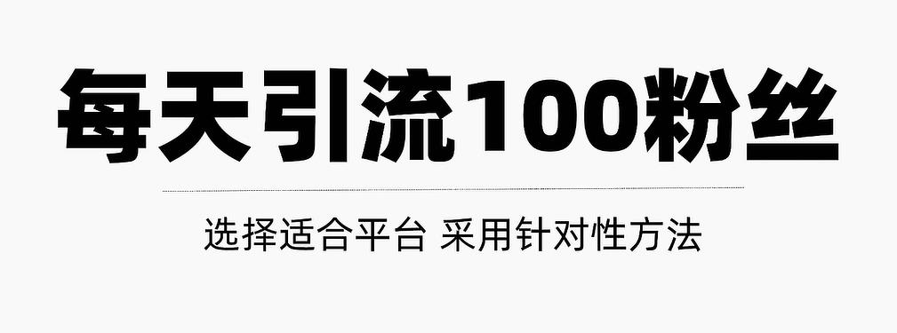 只需要做好这几步，就能让你每天轻松获得100+精准粉丝的方法！【视频教程】-海淘下载站