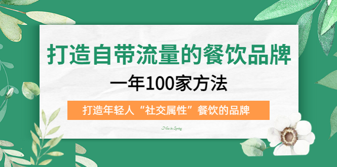 打造自带流量的餐饮品牌：一年100家方法 打造年轻人“社交属性”餐饮的品牌-海淘下载站