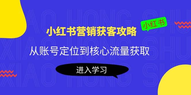 小红书营销获客攻略：从账号定位到核心流量获取，爆款笔记打造-海淘下载站