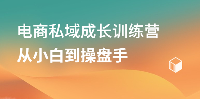 电商私域成长训练营，从小白到操盘手-海淘下载站