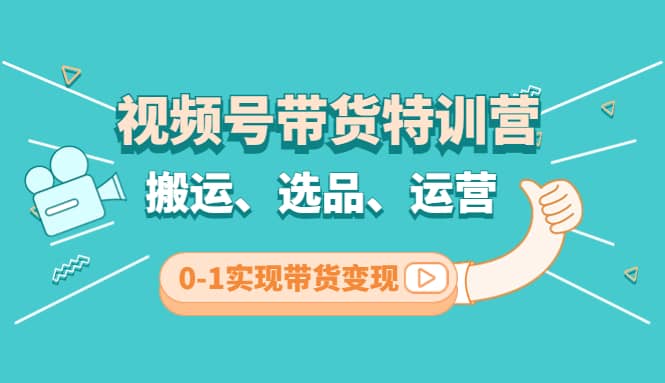 视频号带货特训营(第3期)：搬运、选品、运营、0-1实现带货变现-海淘下载站