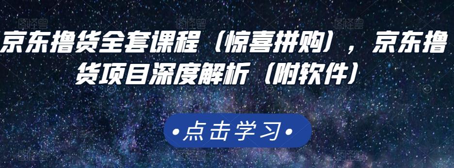 京东撸货全套课程（惊喜拼购），京东撸货项目深度解析（附软件）-海淘下载站