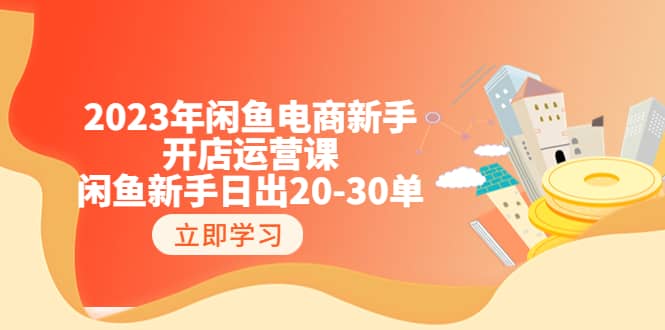 2023年闲鱼电商新手开店运营课：闲鱼新手日出20-30单（18节-实战干货）-海淘下载站