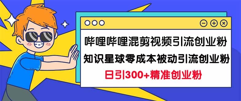 哔哩哔哩混剪视频引流创业粉日引300+知识星球零成本被动引流创业粉一天300+-海淘下载站