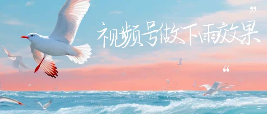 视频号做下雨视频一个账号一周涨粉10W+年入100w-海淘下载站