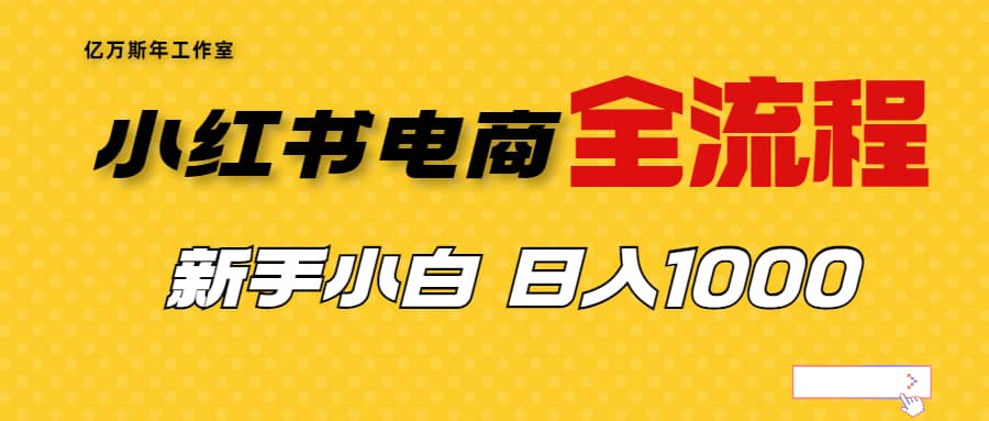 外面收费4988的小红书无货源电商从0-1全流程，日入1000＋-海淘下载站