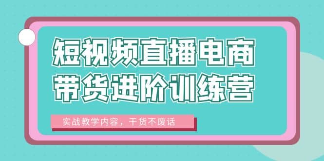 短视频直播电商带货进阶训练营：实战教学内容，干货不废话-海淘下载站