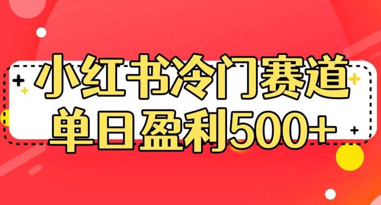 小红书冷门赛道,单日盈利500+【揭秘】-海淘下载站