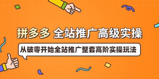 拼多多全站推广高级实操：从破零开始全站推广整套高阶实操玩法-海淘下载站