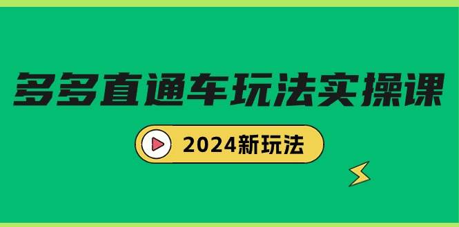 多多直通车玩法实战课,2024新玩法(7节课)-海淘下载站