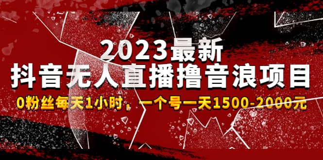 2023最新抖音无人直播撸音浪项目，0粉丝每天1小时，一个号一天1500-2000元-海淘下载站
