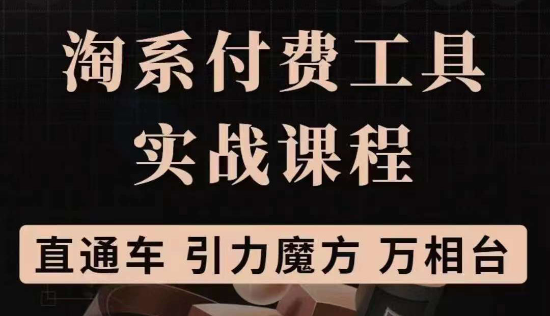 淘系付费工具实战课程【直通车、引力魔方】战略优化，实操演练（价值1299）-海淘下载站