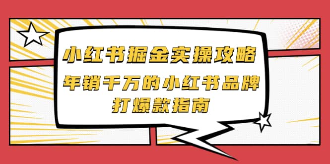 小红书掘金实操攻略，年销千万的小红书品牌打爆款指南-海淘下载站