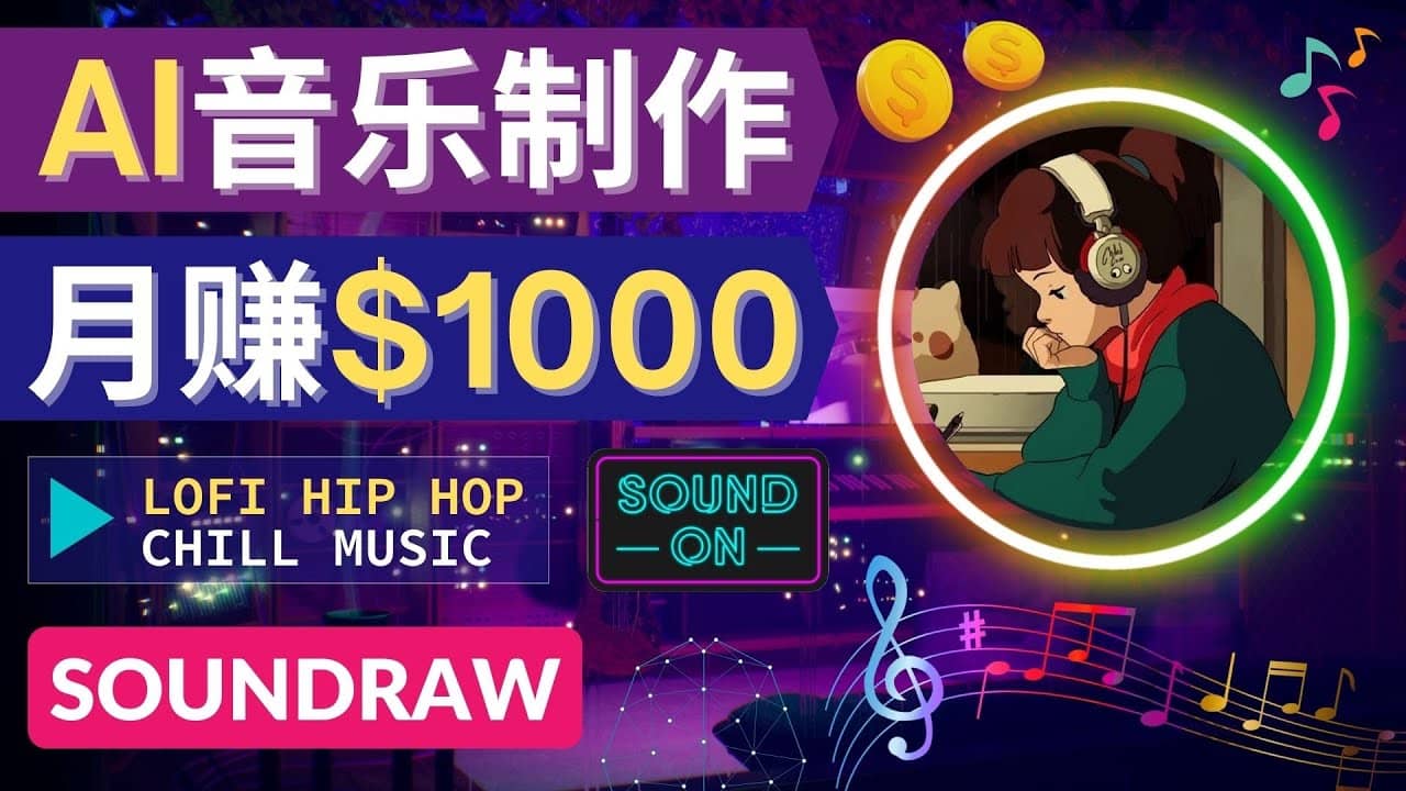 无需任何音乐基础： 使用AI软件制作Lofi Hip Hop Chill Music 月赚1000美元-海淘下载站