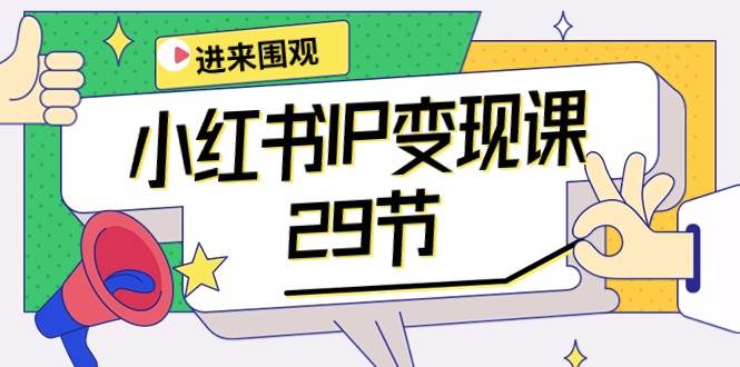 小红书IP变现课：开店/定位/IP变现/直播带货/爆款打造/涨价秘诀/等等/29节-海淘下载站