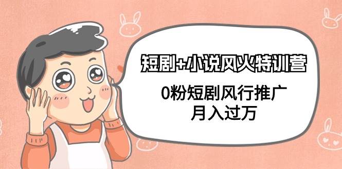 短剧+小说风火特训营，0粉短剧风行推广，月入过万（102节课）-海淘下载站