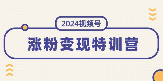 2024视频号-涨粉变现特训营：一站式打造稳定视频号涨粉变现模式（10节）-海淘下载站