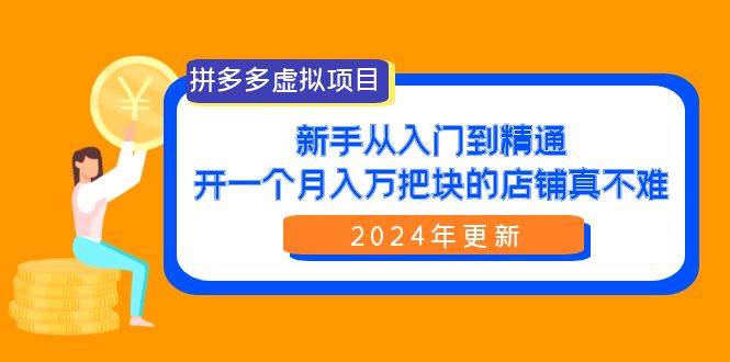 拼多多虚拟项目：入门到精通，开一个月入万把块的店铺 真不难（24年更新）-海淘下载站