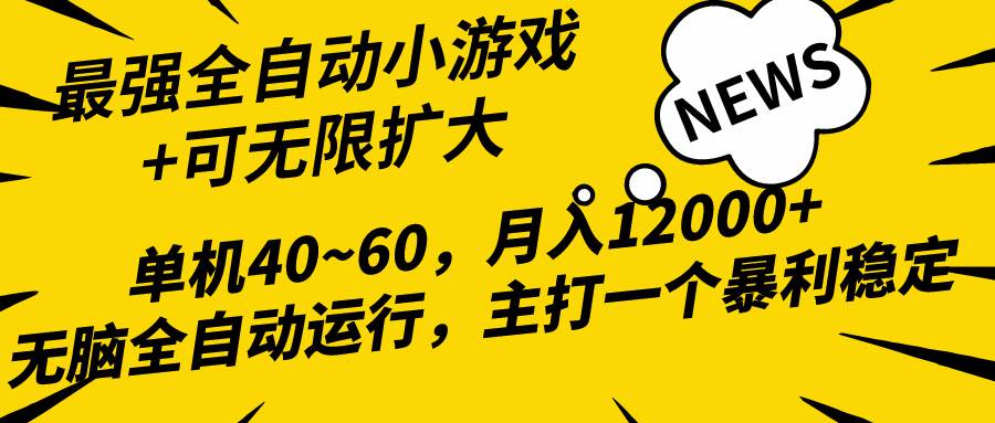 2024最新全网独家小游戏全自动，单机40~60,稳定躺赚，小白都能月入过万-海淘下载站