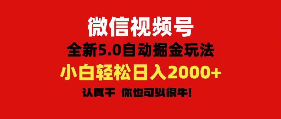 微信视频号变现，5.0全新自动掘金玩法，日入利润2000+有手就行-海淘下载站