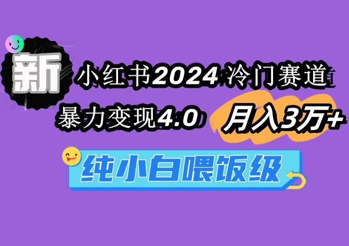 小红书2024冷门赛道 月入3万+ 暴力变现4.0 纯小白喂饭级-海淘下载站