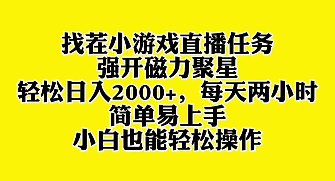 找茬小游戏直播，强开磁力聚星，轻松日入2000+，小白也能轻松上手-海淘下载站
