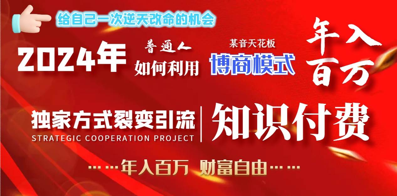 2024年普通人如何利用博商模式做翻身项目年入百万，财富自由-海淘下载站