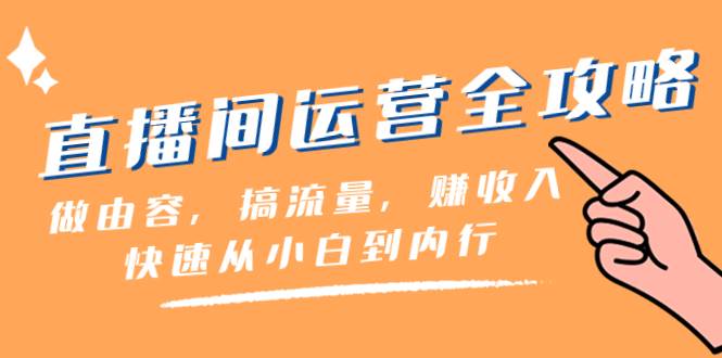 直播间-运营全攻略：做由容，搞流量，赚收入一快速从小白到内行（46节课）-海淘下载站