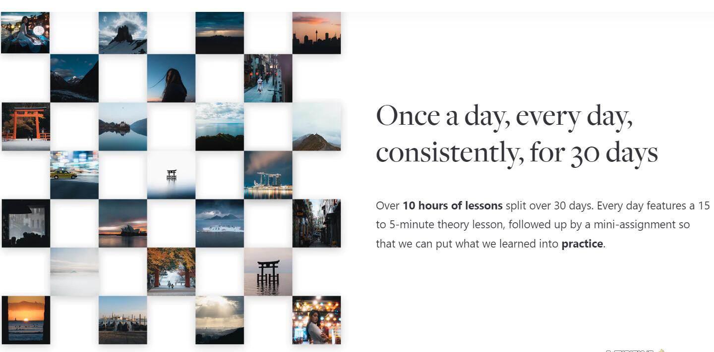 网红摄影师Pat Kay – 30天摄影基础知识加速器教程-30节课-中英字幕-海淘下载站